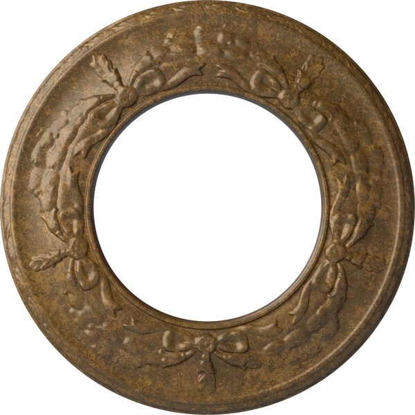 Ekena Millwork Salem Ceiling Medallion (Fits Canopies up to 7 1/8"), 13 1/4"OD x 7 1/8"ID x 7/8"P, Rubbed Bronze CM13SARZS - main